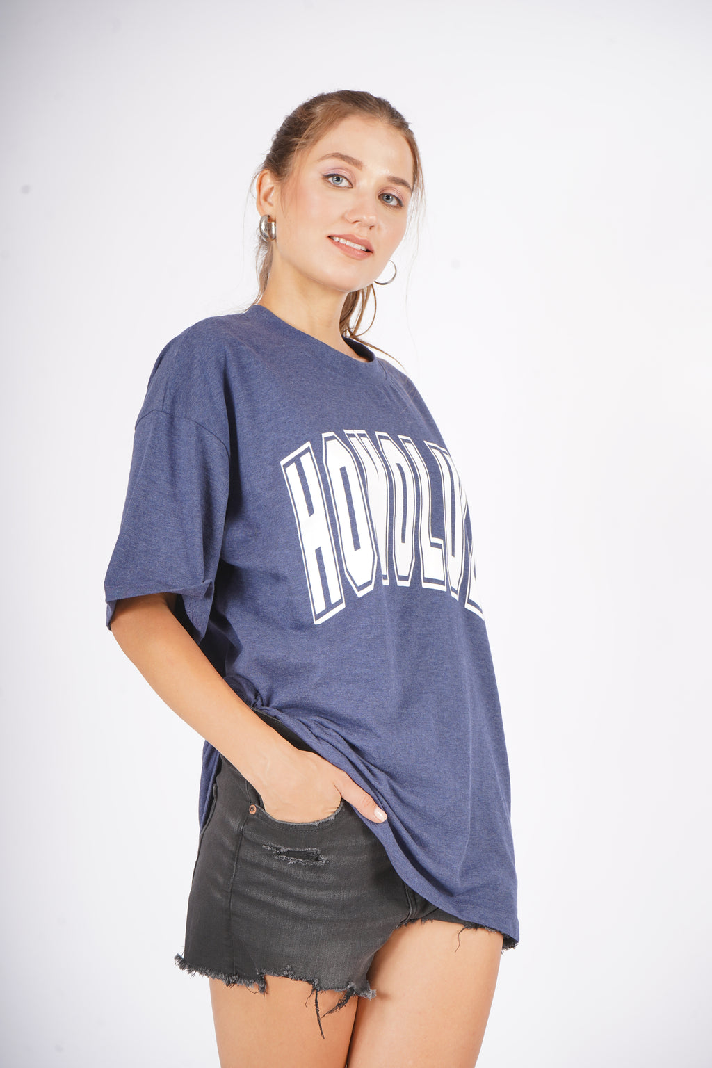 Honolulu -Oversized T Shirt - Navy Blue