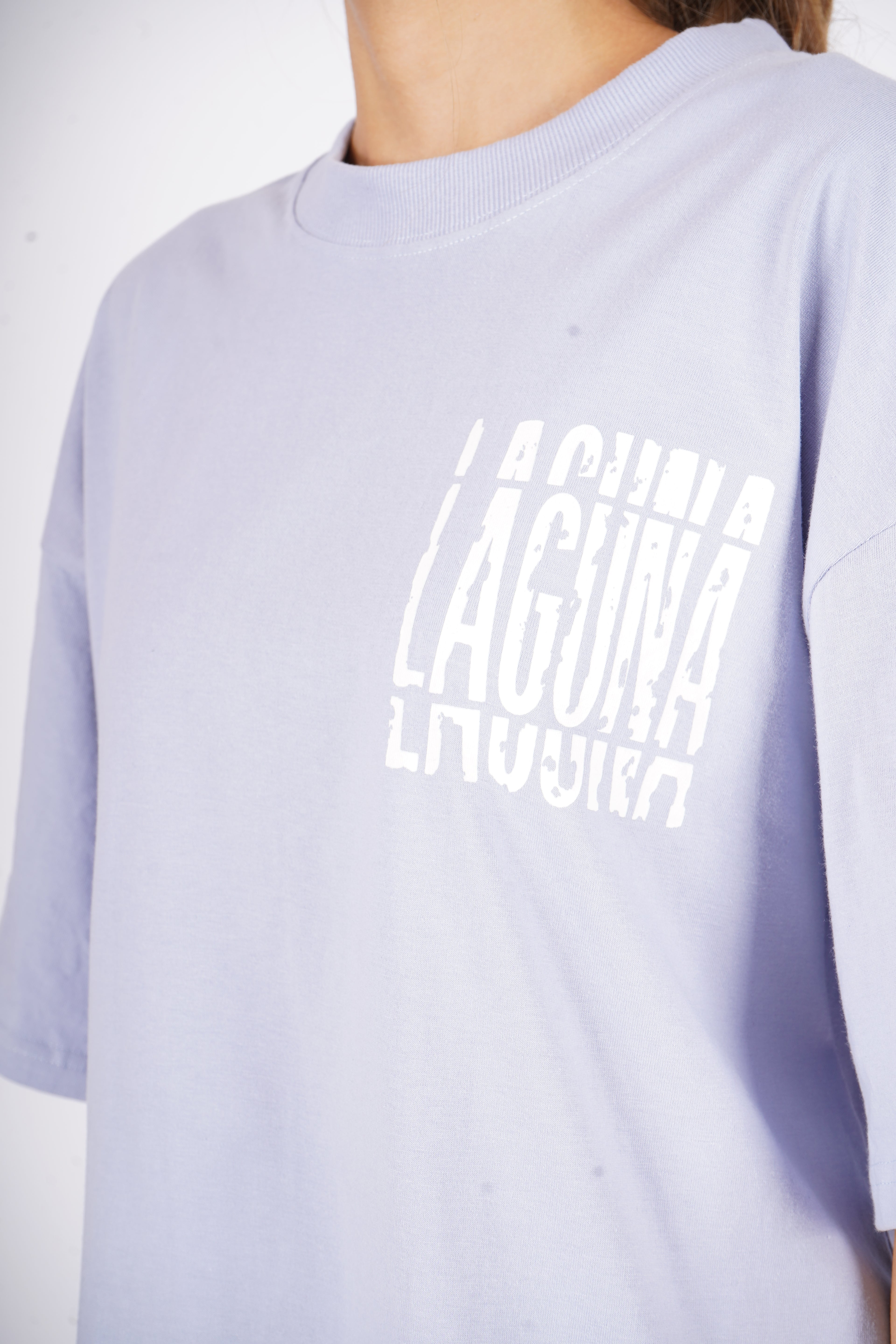 Malibu beach- Oversized T Shirt - Columbia Blue