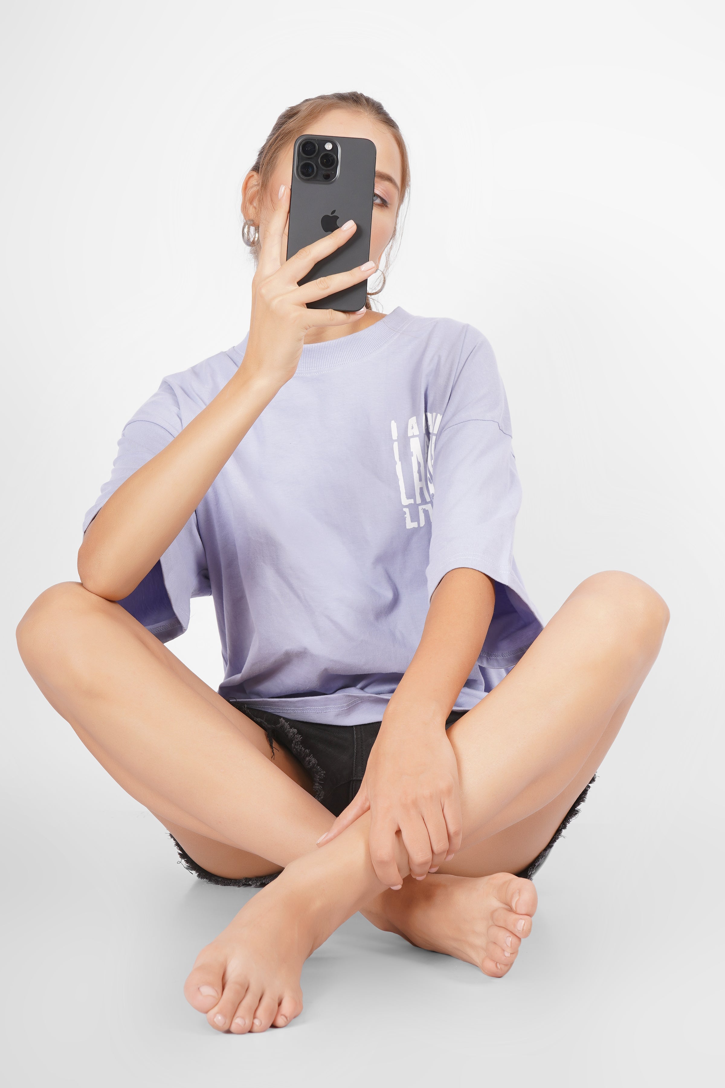 Malibu beach- Oversized T Shirt - Columbia Blue