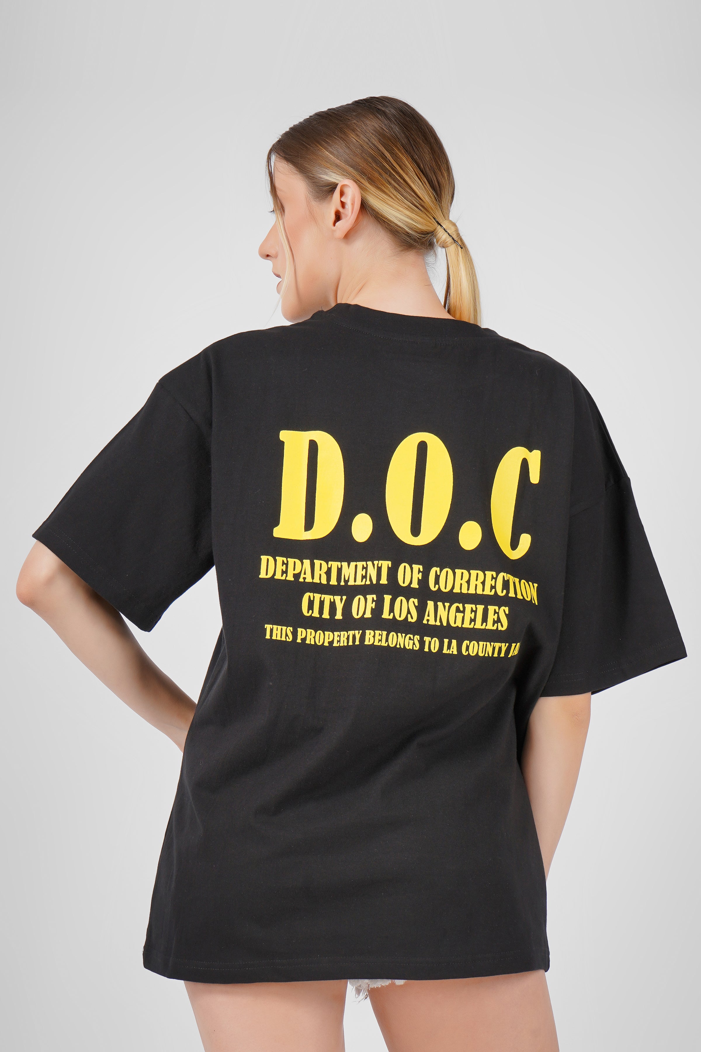 Jail / Prison - Oversized T Shirt - Black