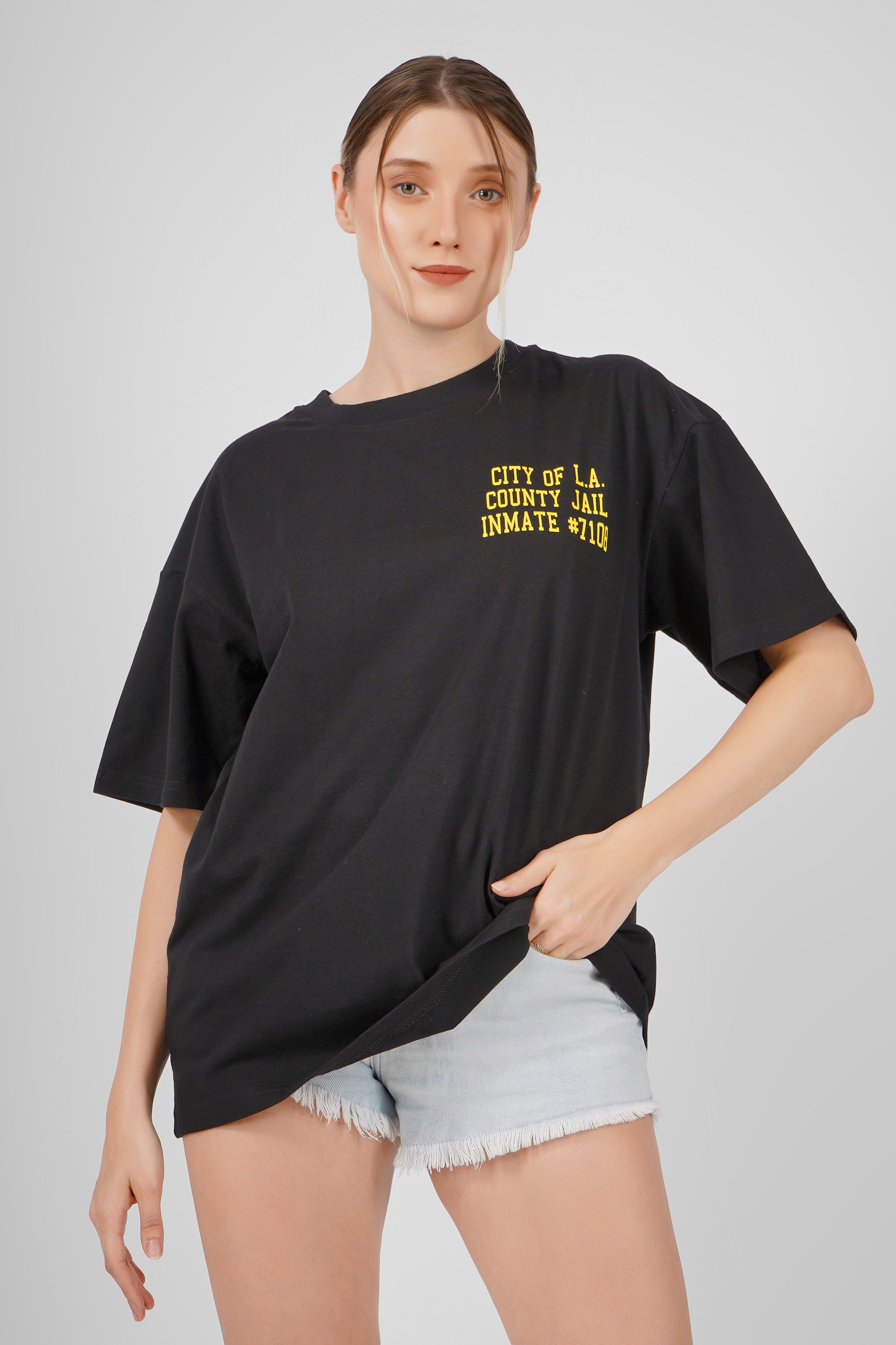 Jail / Prison - Oversized T Shirt - Black