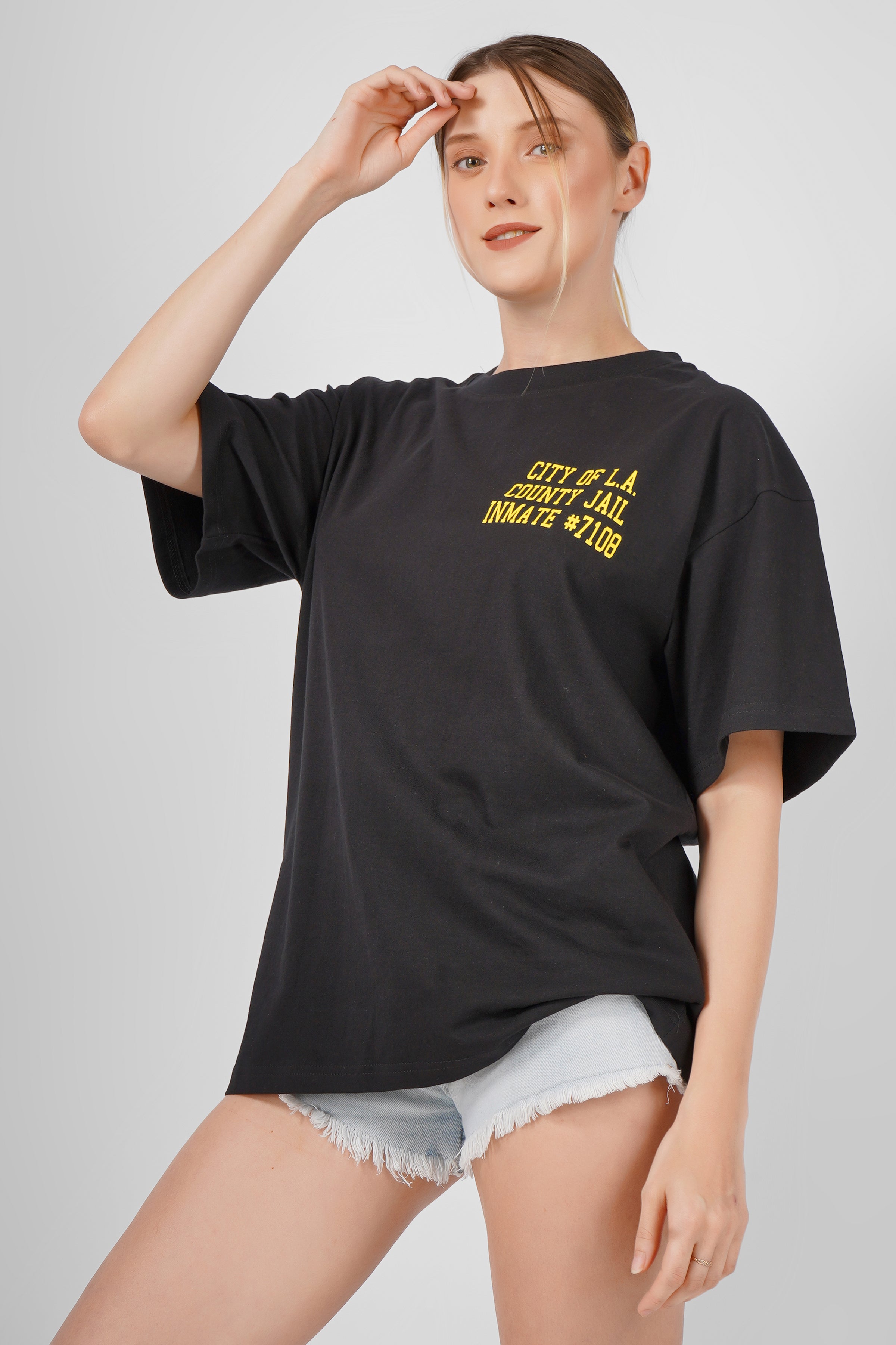 Jail / Prison - Oversized T Shirt - Black
