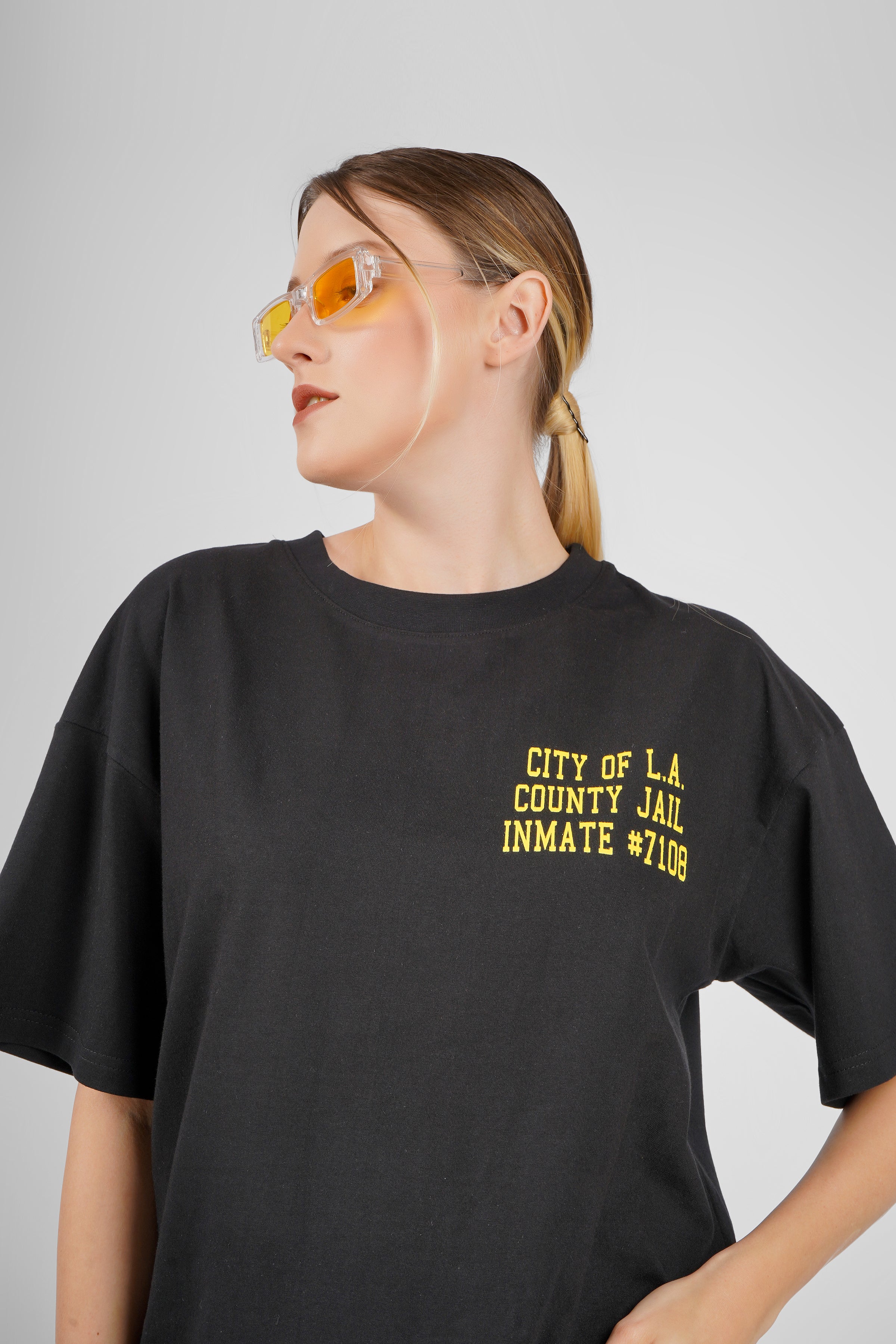 Jail / Prison - Oversized T Shirt - Black
