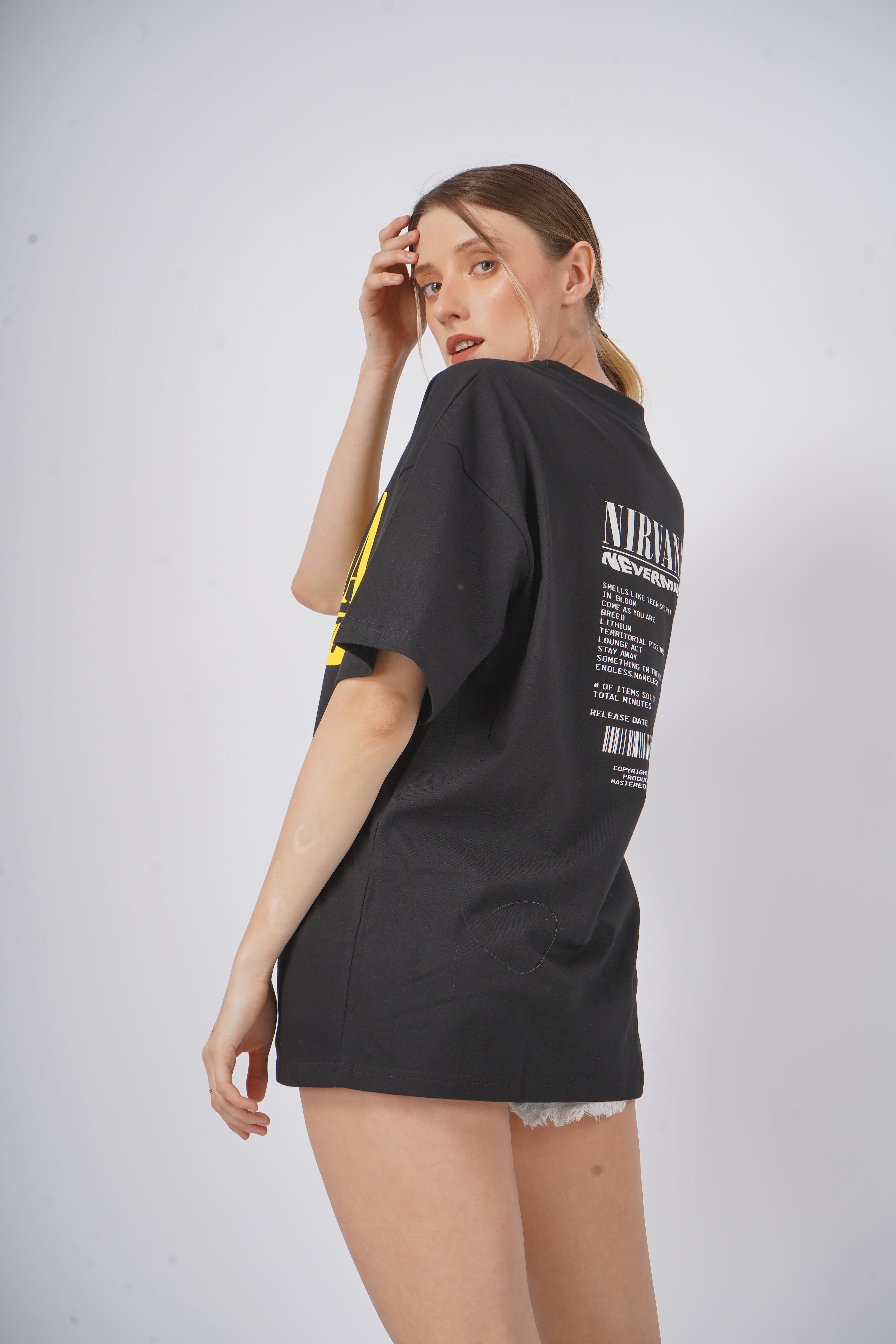 Nirvana - Oversized T Shirt - Black