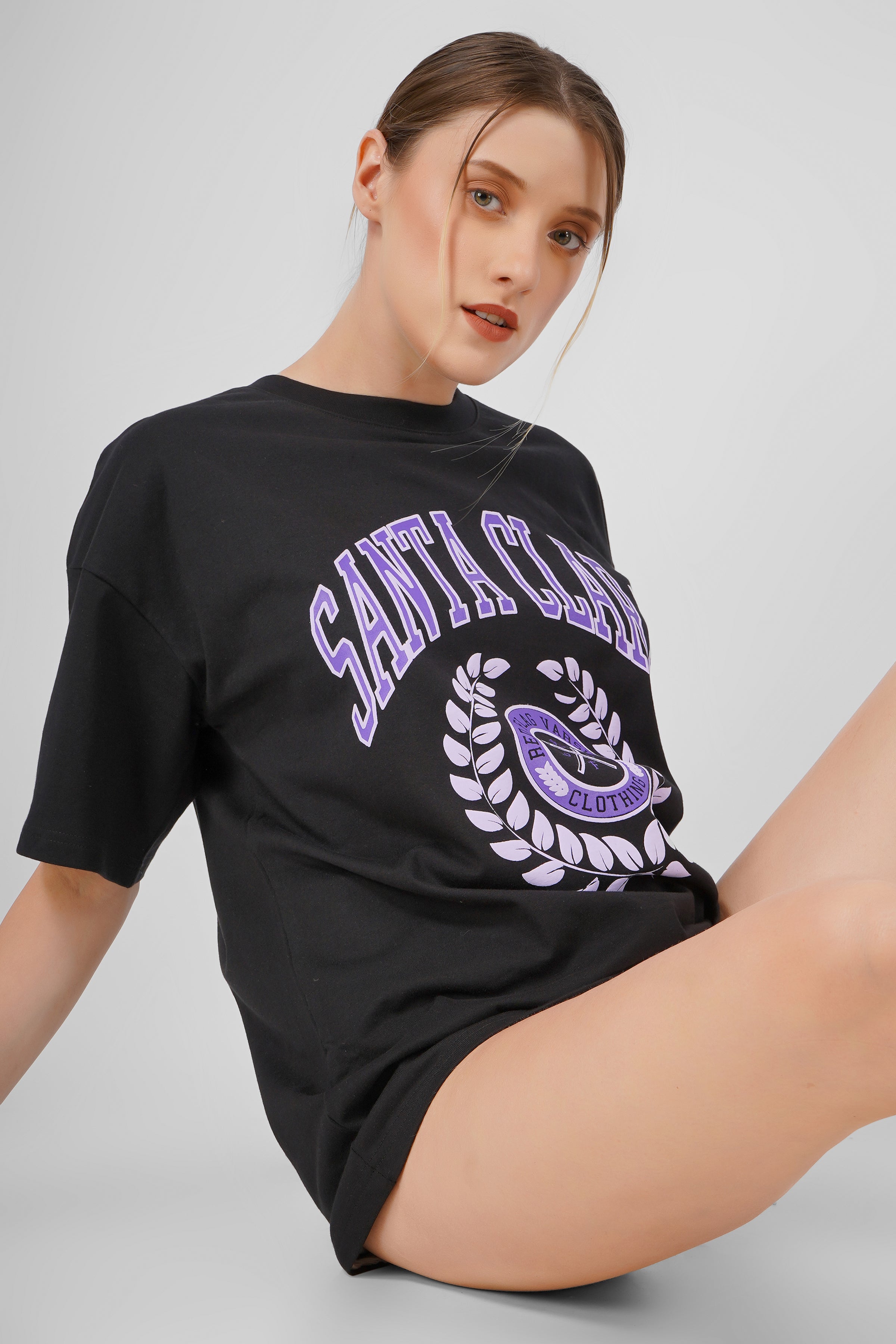 Santa Clara University - Oversized T Shirt - Black