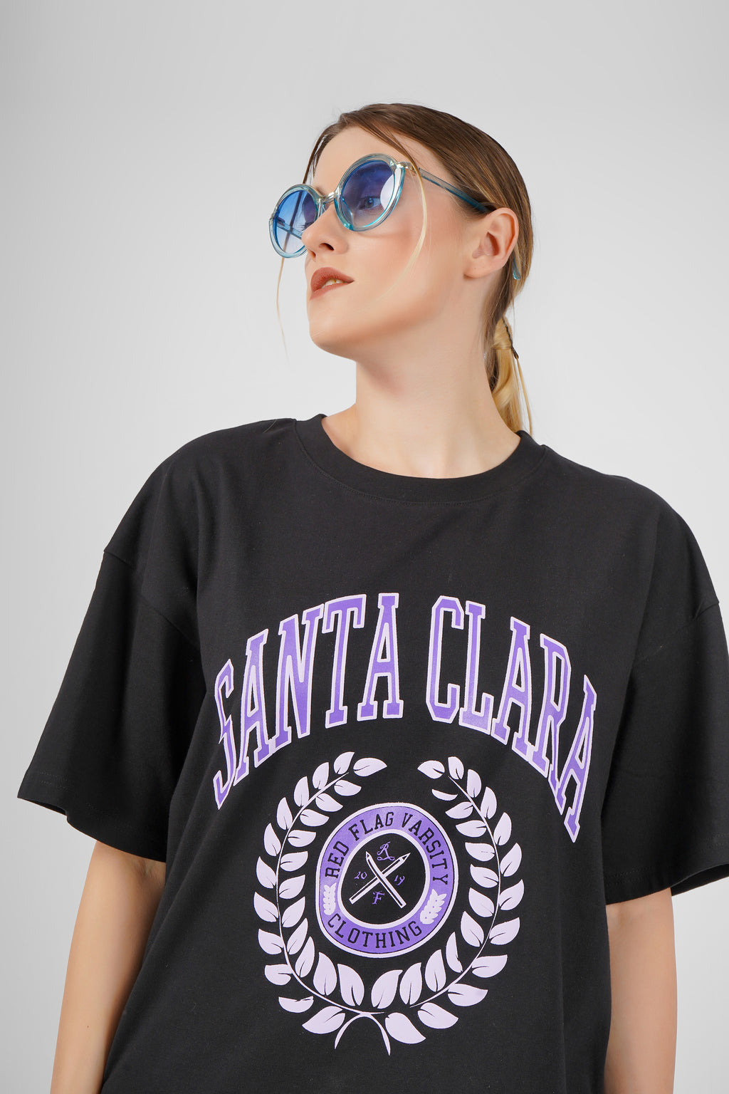 Santa Clara University - Oversized T Shirt - Black
