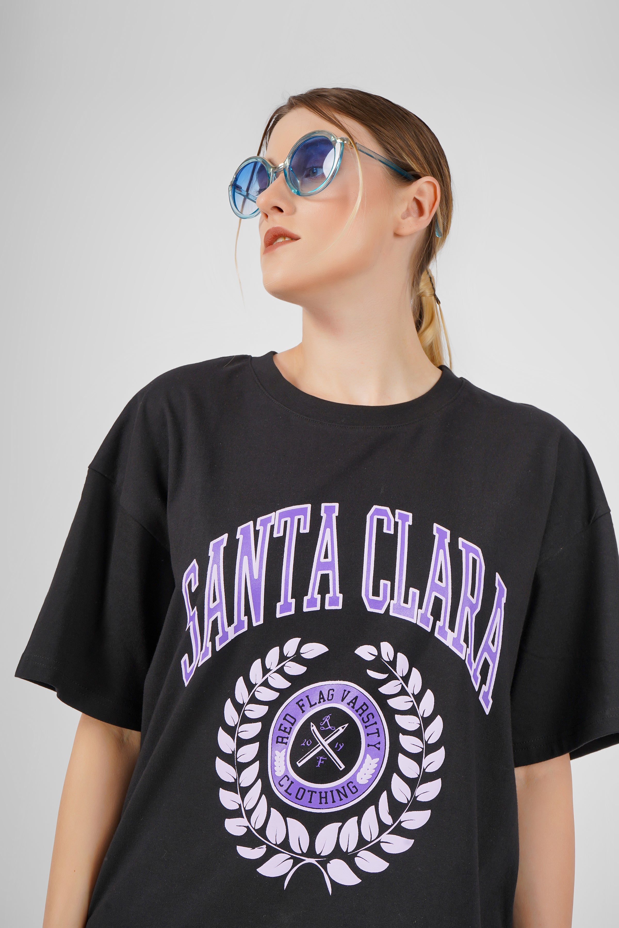 Santa Clara University - Oversized T Shirt - Black