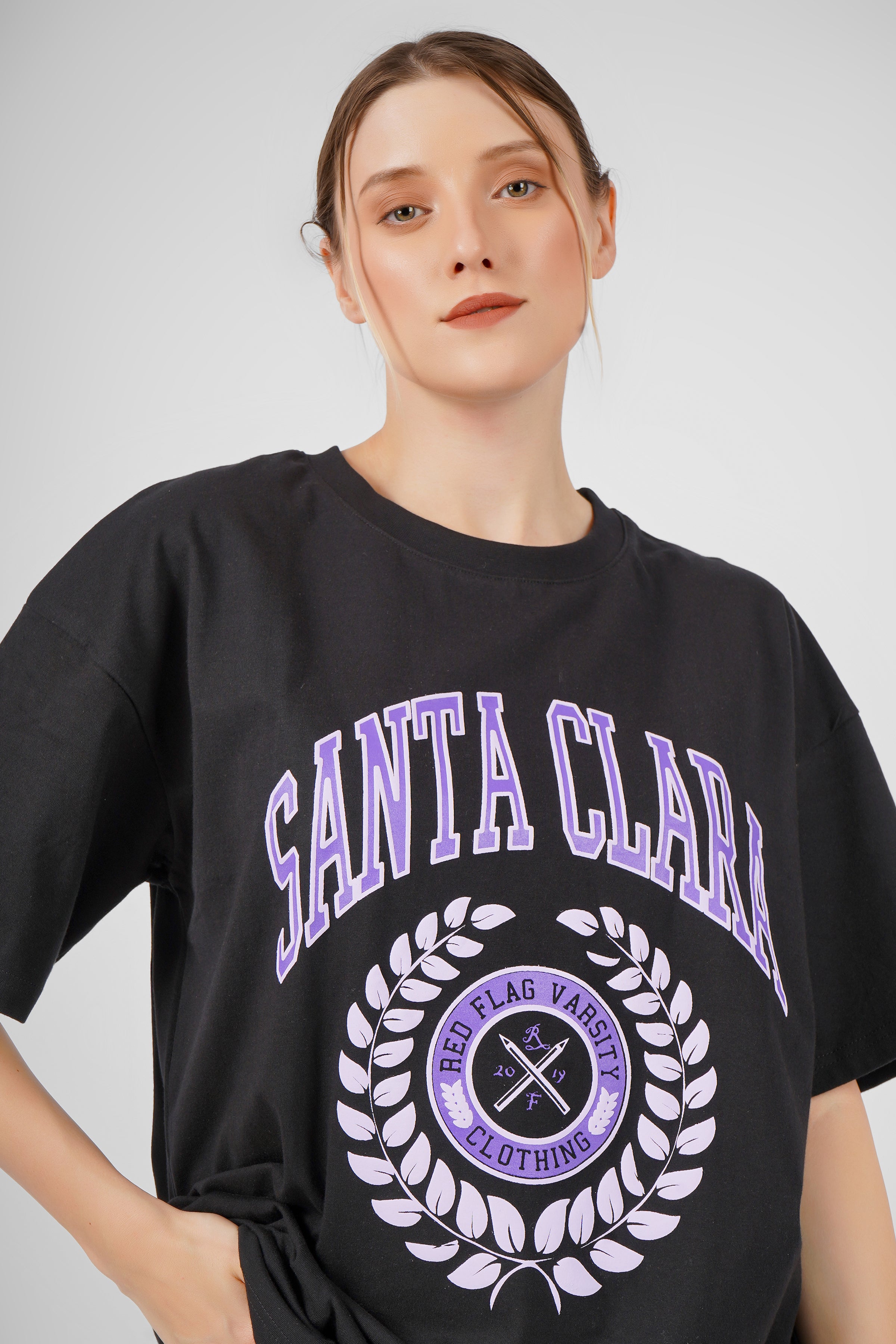 Santa Clara University - Oversized T Shirt - Black
