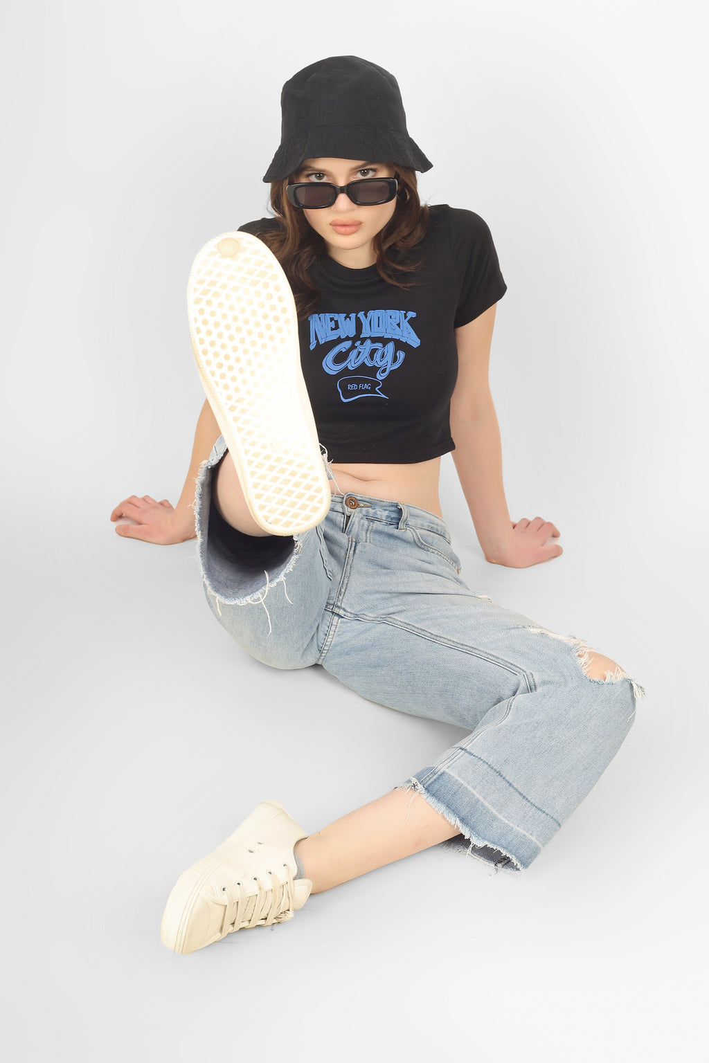 New York Crop T-shirt - Black